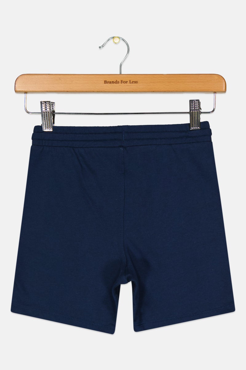 Hamleys Kids Boy Embroidered Shorts, Navy - Image 3